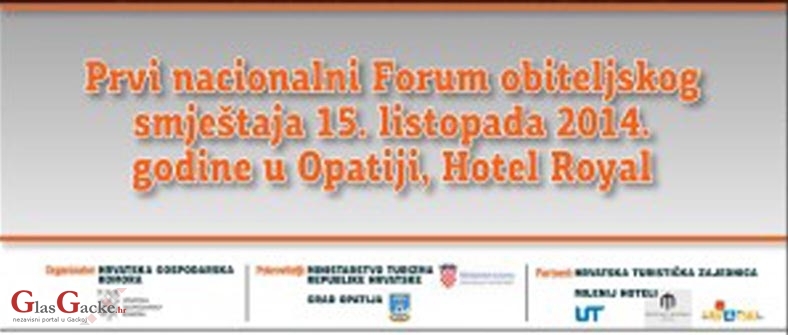 Forum obiteljskog smještaja 15. listopada u Opatiji Forum obiteljskog smještaja 15. listopada u Opatiji