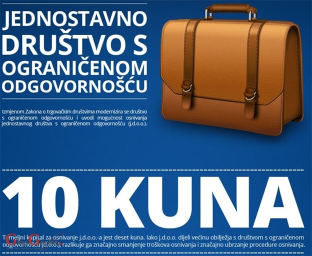 Pojeftinit će zatvaranje j.d.o.o., ali i d.o.o.