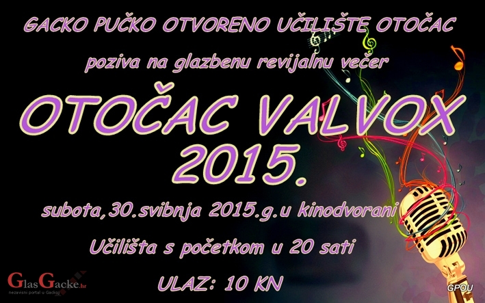 Otočac VALVOX 2015. - u drugu subotu