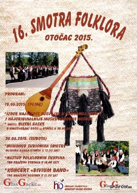 16. Smotra folklora Otočac 2015. - u petak i subotu