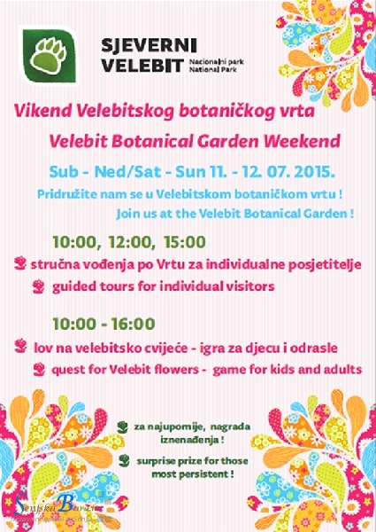 Vikend Velebitskoga botaničkog vrta - 11. i 12. srpnja