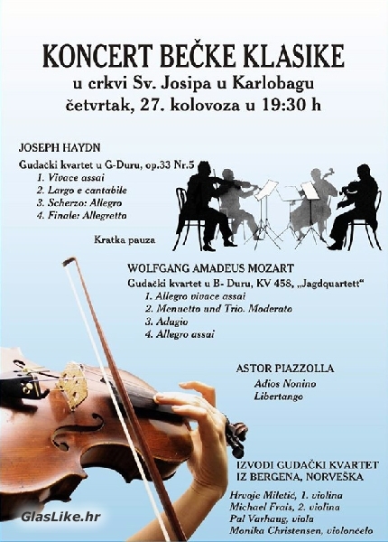 Koncert klasike u Karlobagu