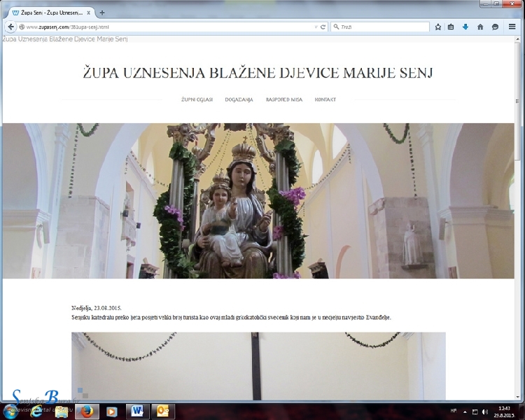 Župa Senj na internetu i Facebooku