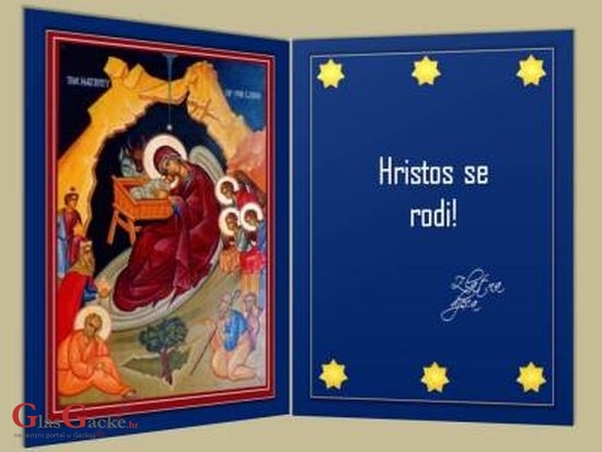 Božićna čestitka vjernicima pravoslavne vjeroispovijesti