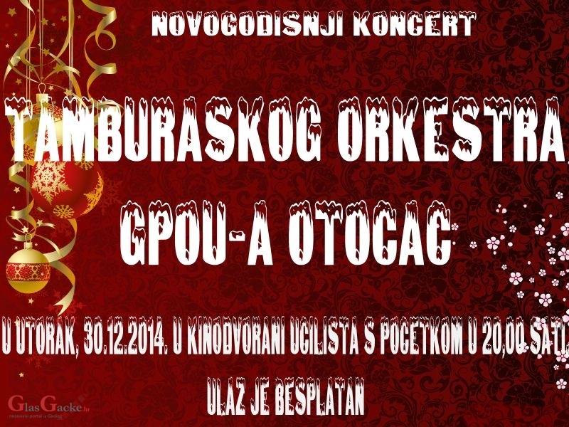 Novogodišnji koncert Tamburaškog orkestra Gackog pučkog otvorenog učilišta