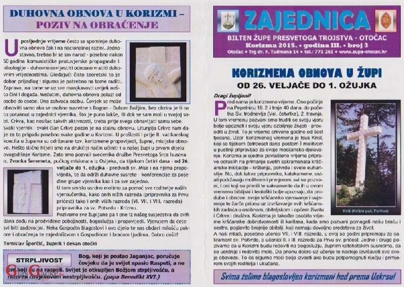 Korizmena obnova u Župi Otočac 