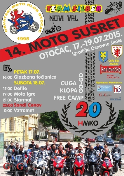 14. tradicionalni moto susret u organizaciji Hrvatskog moto Kluba Otočac.