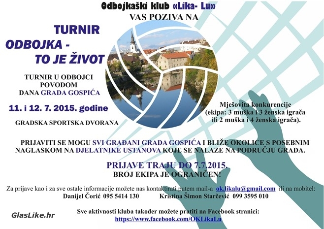 Turnir u odbojci povodom Dana Grada Gospića