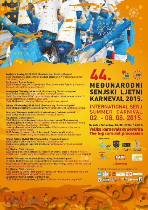 Senjski ljetnji karneval - od 2. do 8. kolovoza Senjski ljetnji karneval - od 2. do 8. kolovoza