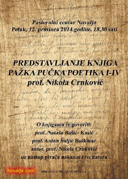 Predstavljanje knjiga Pažka pučka poetika I-IV Predstavljanje knjiga Pažka pučka poetika I-IV