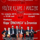 Povodom Valentinova večer klape i poezije u Gospiću 