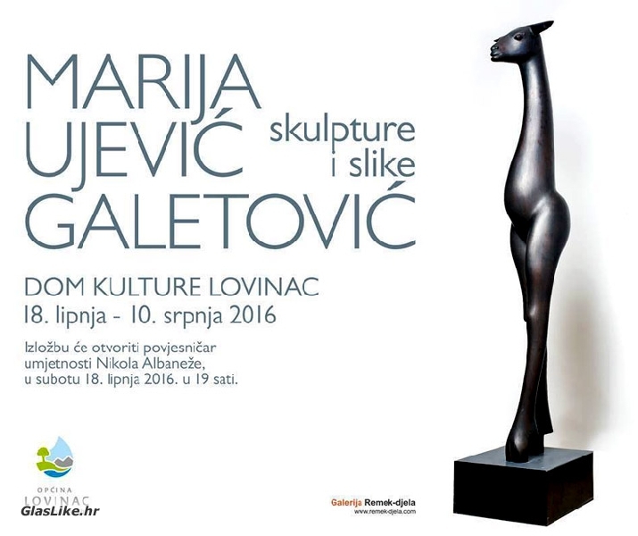 Izložba skulptura i slika Marije Ujević-Galetović u Lovincu
