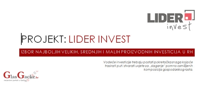 Za projekt Lider invest - rok do 15. srpnja