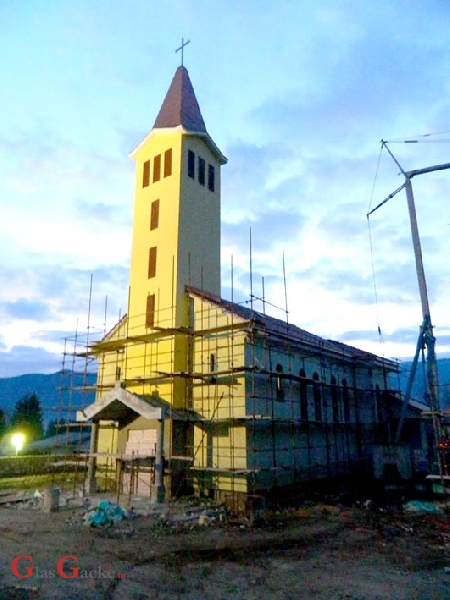 Gradnja lapačke crkve pri samom kraju