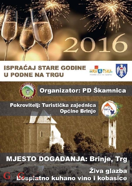 U Brinju doček Nove godine - u podne