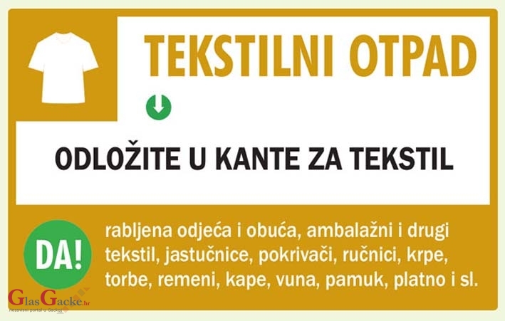 Kamo odlagati odjeću i tekstil?