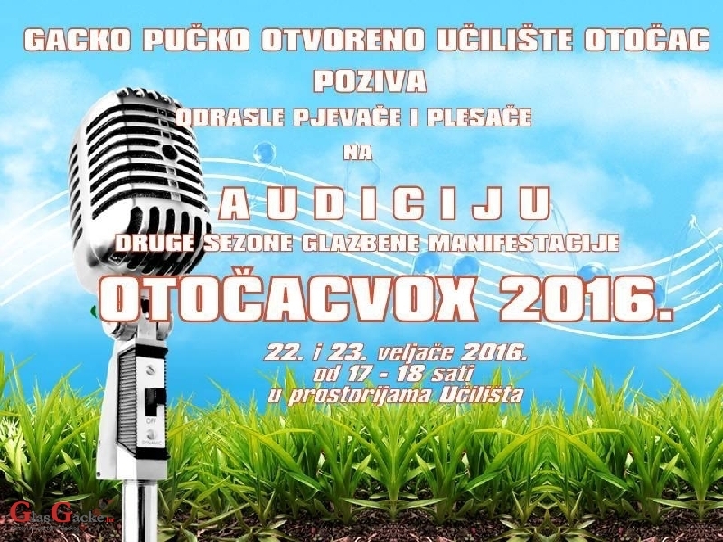 U ponedjeljak i utorak audicije za Otočacvox