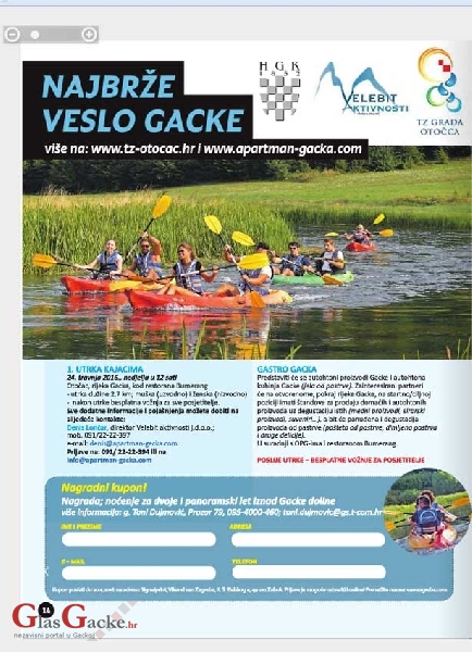 I Vikend van Zagreba o Najbržem veslu Gacke
