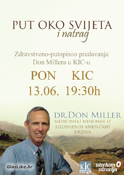 U KIC-u zdravstveno putopisno predavanje  "Put oko svijeta i natrag"