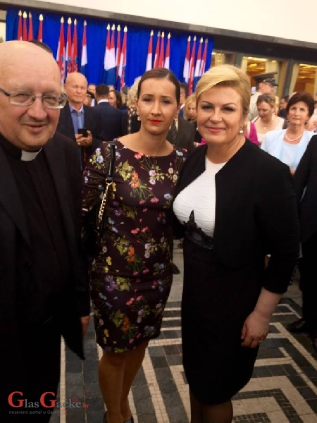 Don Jure Ladišić na prijamu kod predsjednice Republike uz Dan državnosti 