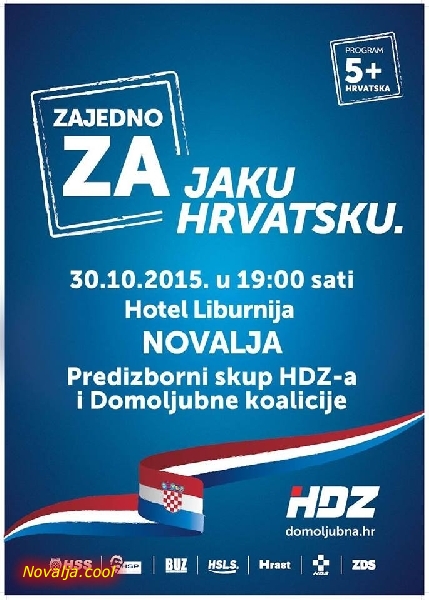 Predizborni skup HDZ-a u Novalji 