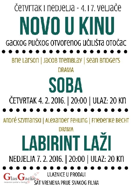 I ovaj tjedan novi filmski naslovi u kinu GPOU-a