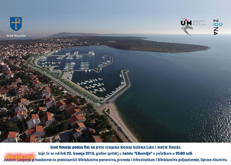 Sutra javno izlaganje Idejnog rješenja Luke i marine Novalja Sutra javno izlaganje Idejnog rješenja Luke i marine Novalja