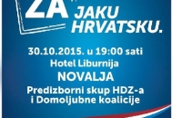 Predizborni skup HDZ-a u Novalji 