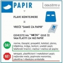 Obavijest o preuzimanju naljepnica za papira i Plan odvoza sekundarnih sirovina iz „zelenih otoka“
