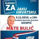 Mate Bulić na predizbornom skupu HDZ-a u Gospiću 