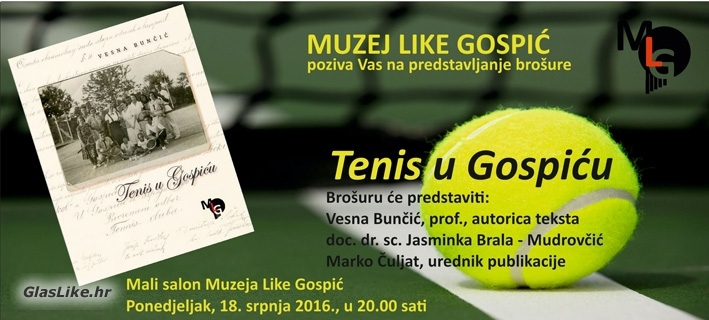 Tenis u Gospiću - u ponedjeljak Tenis u Gospiću - u ponedjeljak