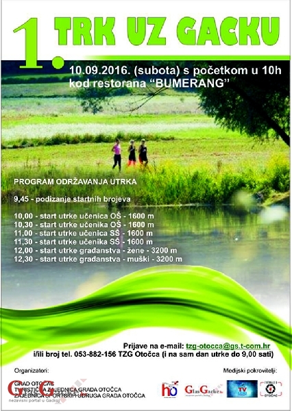 Plakat za 1. Trk uz Gacku