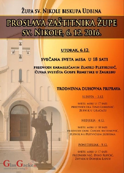 Na Udbini trodnevna priprava za sv. Nikolu