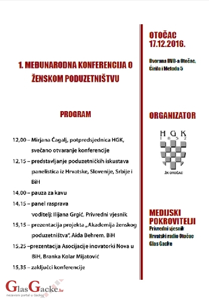 Sve pripravno za Međunarodnu konferenciju o ženskomu poduzetništvu Sve pripravno za Međunarodnu konferenciju o ženskomu poduzetništvu
