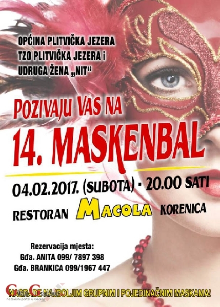 14. maskenbal - u subotu u Korenici