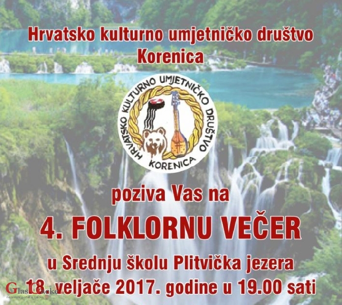 4. folklorna večer - u subotu u Korenici
