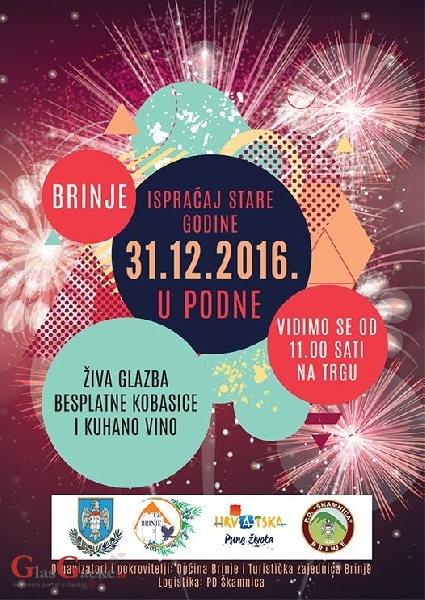 U Brinju doček Nove godine točno u podne 