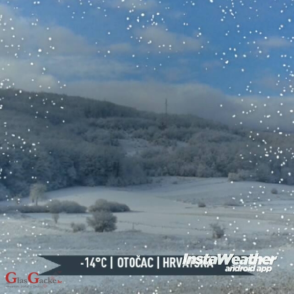 Jutros je Otočac na tek -14*C 