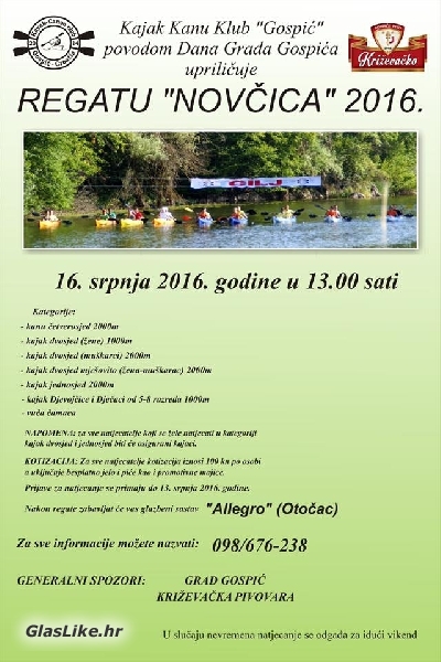 Regata Novčica u 7 kategorija