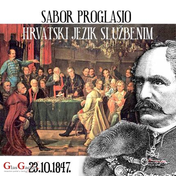 Prije 169 godina hrvatski proglašen službenim jezikom u javnoj uporabi Prije 169 godina hrvatski proglašen službenim jezikom u javnoj uporabi