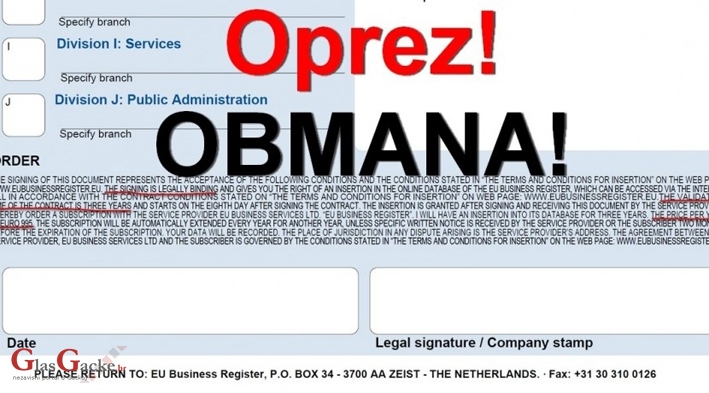 Poduzetnici, oprez pri ispunjavanju kojekakvih stranih obrazaca koji vam se nude