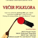 Večer folklora u Gospiću