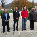 Zapovjednici 133.brigade HV Otočac na prijamu kod gradonačelnika Kostelca 