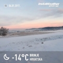 Jutros je Otočac na tek -14*C 