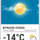Jutros je Otočac na tek -14*C 