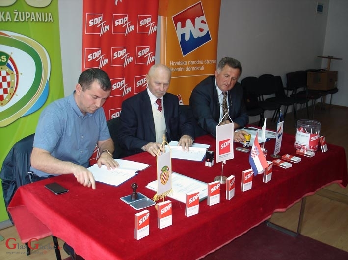 SDP, HSS i HNS u Otočcu potpisali koalicijski sporazum