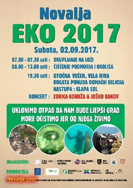 Eko akcija čišćenja novaljskog podmorja - 2. rujna Eko akcija čišćenja novaljskog podmorja - 2. rujna