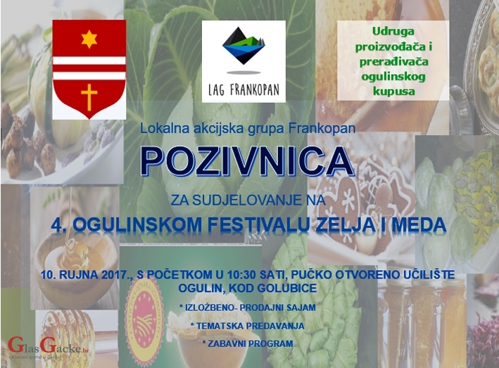 4. Ogulinski festival zelja i meda - 10. rujna