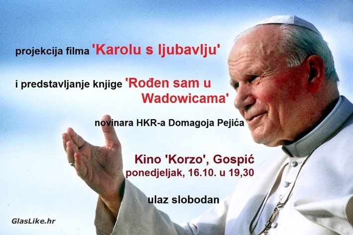 Projekcija filma i predstavljanje knjige o papi Ivanu Pavlu II.