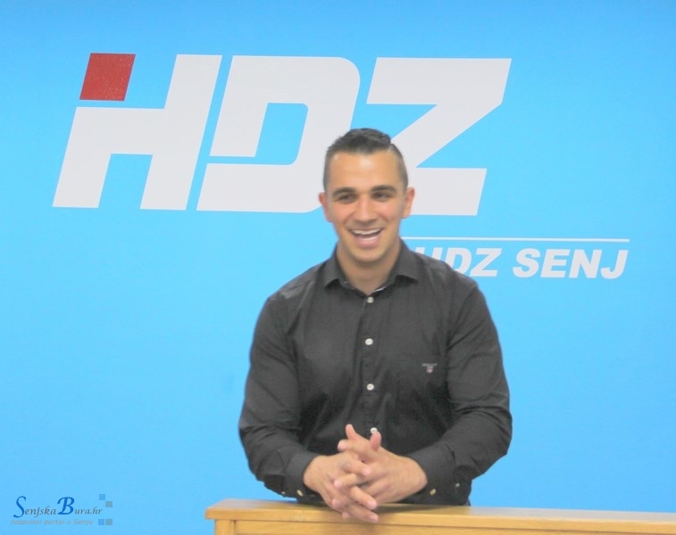 Tiskovna konferencija Sanjina Rukavine, kandidata GO HDZ - a Senj